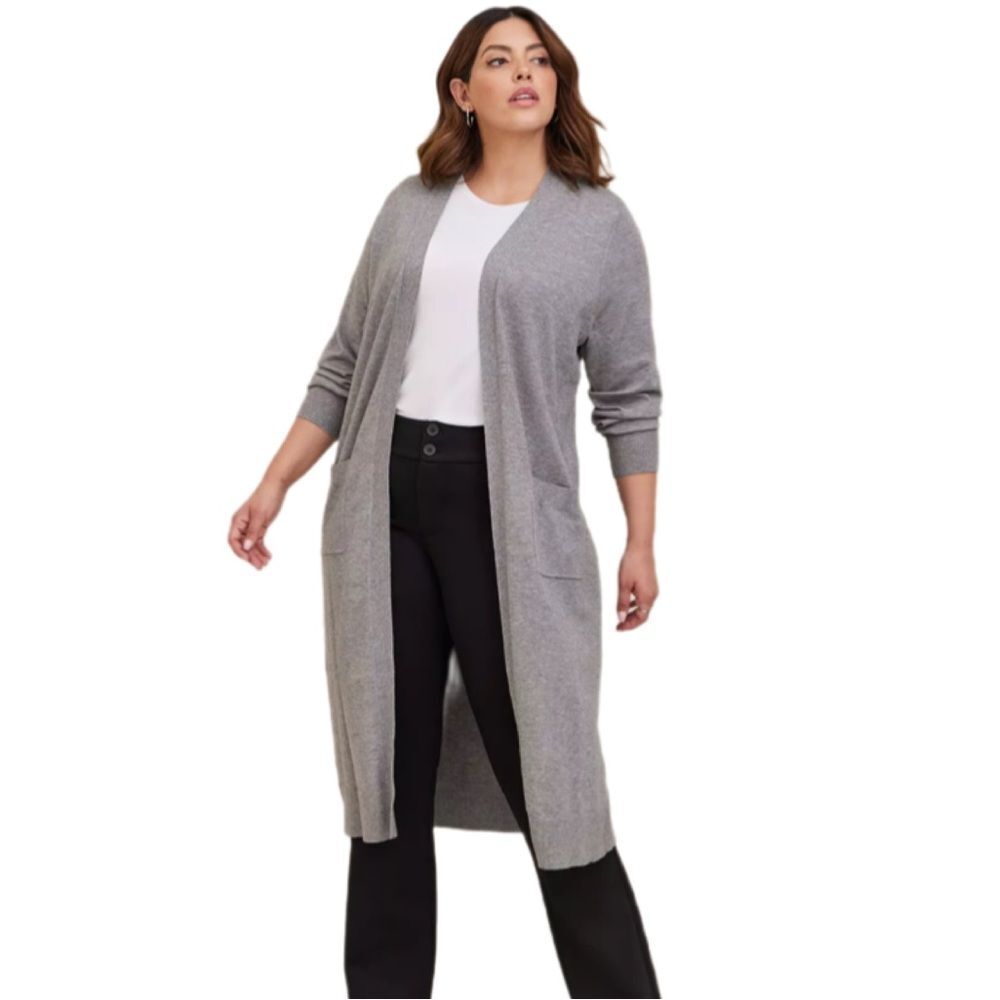 Torrid Gray everyday soft duster open front cardigan Size 2